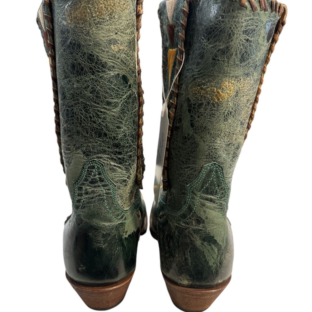 Johnny Ringo Green Cowboy Boots size 5.5 B - Picture 4 of 6